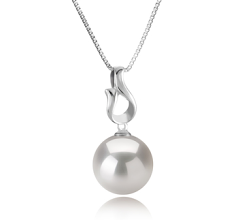 11-12mm di Perle Acqua Dolce - Edison Pendente en Elin Bianco