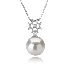 11-12mm di Perle Acqua Dolce - Edison Pendente en Tatiana Bianco