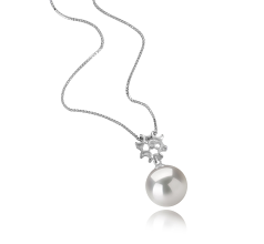 11-12mm di Perle Acqua Dolce - Edison Pendente en Tatiana Bianco