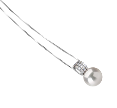 12-13mm di Perle Acqua Dolce - Edison Pendente en Colette Bianco