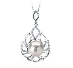 12-13mm di Perle Acqua Dolce - Edison Pendente en Calida Bianco