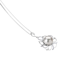 12-13mm di Perle Acqua Dolce - Edison Pendente en Calida Bianco