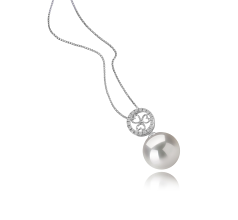 12-13mm di Perle Acqua Dolce - Edison Pendente en Klara Bianco