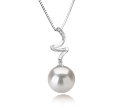12-13mm di Perle Acqua Dolce - Edison Pendente en Lydia Bianco