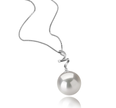 12-13mm di Perle Acqua Dolce - Edison Pendente en Lydia Bianco