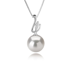 12-13mm di Perle Acqua Dolce - Edison Pendente en Dixie Bianco