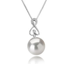 12-13mm di Perle Acqua Dolce - Edison Pendente en Patsy Bianco