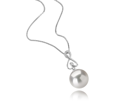 12-13mm di Perle Acqua Dolce - Edison Pendente en Patsy Bianco