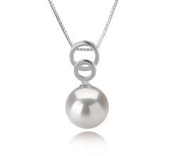 12-13mm di Perle Acqua Dolce - Edison Pendente en Marlo Bianco