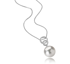12-13mm di Perle Acqua Dolce - Edison Pendente en Marlo Bianco