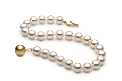 6.5-7mm Akoya Giapponese Bracciale en Hanadama 7,5 pollici Bianco