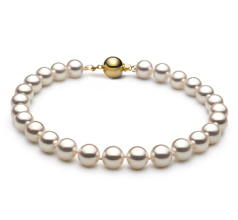6.5-7mm Akoya Giapponese Bracciale en Hanadama da 8 pollici Bianco