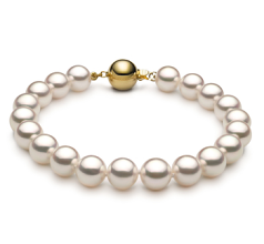 7.5-8mm Akoya Giapponese Bracciale en Hanadama 7 pollici Bianco