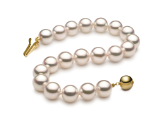 7.5-8mm Akoya Giapponese Bracciale en Hanadama 7 pollici Bianco