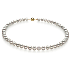 7.5-8mm Akoya Giapponese Collana en Hanadama 18 pollici Bianco