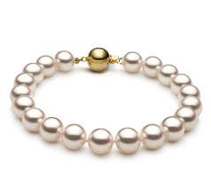 8.5-9mm Akoya Giapponese Bracciale en Hanadama 7 pollici Bianco