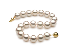 8.5-9mm Akoya Giapponese Bracciale en Hanadama 7 pollici Bianco