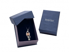 7-8mm di Perle Acqua Dolce Pendente en Eudora Rosa