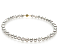 8-8.5mm Akoya Giapponese Collana en Hanadama 23-pollici Bianco