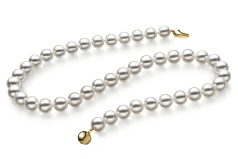 8-8.5mm Akoya Giapponese Collana en Hanadama 23-pollici Bianco