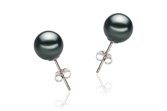 8-9mm Di Tahiti Orecchini en Nero