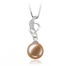 9-10mm di Perle Acqua Dolce Pendente en Naomi Rosa