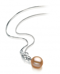9-10mm di Perle Acqua Dolce Pendente en Naomi Rosa