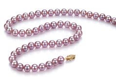 6-6.5mm di Perle Acqua Dolce Collana en Lavanda