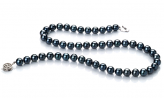 7-7.5mm Akoya Giapponese Parure en Nero