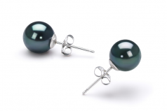 7-7.5mm Akoya Giapponese Parure en Nero