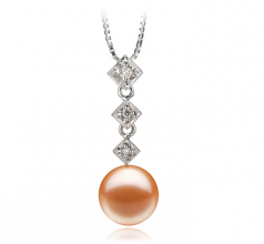 9-10mm di Perle Acqua Dolce Pendente en Rossana Rosa