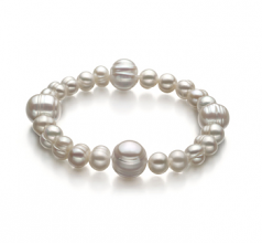6-11mm di Perle Acqua Dolce Bracciale en Irina Bianco
