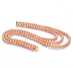 6-7mm di Perle Acqua Dolce Collana en Verena Rosa