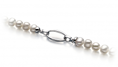 8-9mm di Perle Acqua Dolce Collana en Joyce Bianco