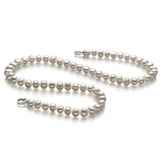 8-9mm di Perle Acqua Dolce Collana en Sinead Bianco