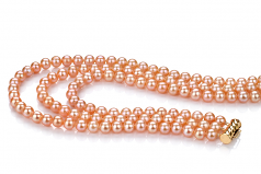 6-7mm di Perle Acqua Dolce Collana en Verena Rosa