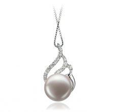 12-13mm di Perle Acqua Dolce Pendente en Tracy Bianco