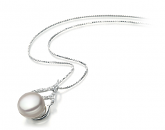 12-13mm di Perle Acqua Dolce Pendente en Tracy Bianco