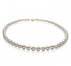 4-10mm di Perle Acqua Dolce Collana en Bianco