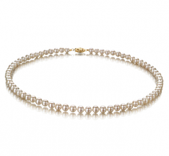 5-5.5mm di Perle Acqua Dolce Collana en Bianco