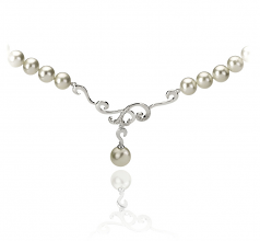 6-10mm AA Quality di Perle Acqua Dolce Collana in Almira Bianco