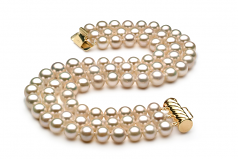 6-7mm di Perle Acqua Dolce Bracciale en Dianna Bianco