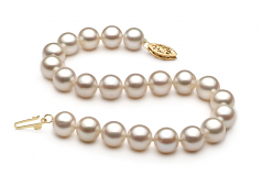 7.5-8.5mm di Perle Acqua Dolce Bracciale en Bianco