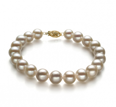 8.5-9mm di Perle Acqua Dolce Bracciale en Bianco