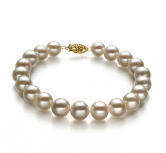 8.5-9mm AA Quality di Perle Acqua Dolce Bracciale in Bianco