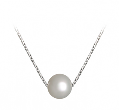 8-9mm di Perle Acqua Dolce Pendente en Madison Bianco