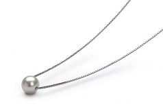 8-9mm di Perle Acqua Dolce Pendente en Madison Bianco