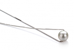 8-9mm di Perle Acqua Dolce Pendente en Madison Bianco