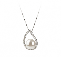 9-10mm di Perle Acqua Dolce Pendente en Isabella Bianco