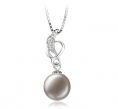 9-10mm di Perle Acqua Dolce Pendente en Naomi Bianco